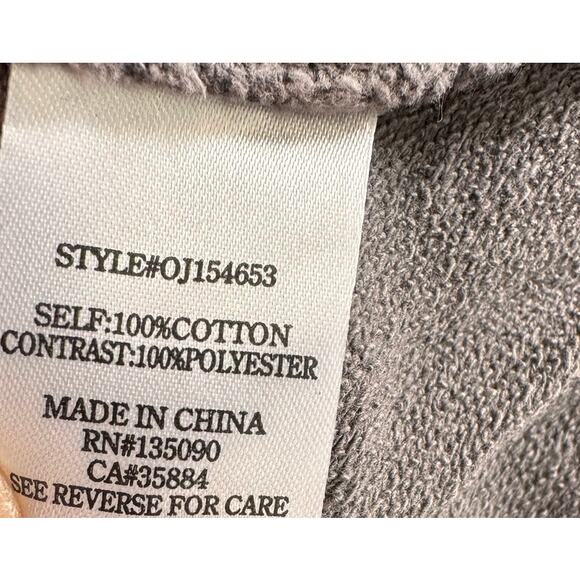 Others Follow Large Gray Zip Up Sweater Jacket NEW NWT 100% Cotton - Picture 5 of 9